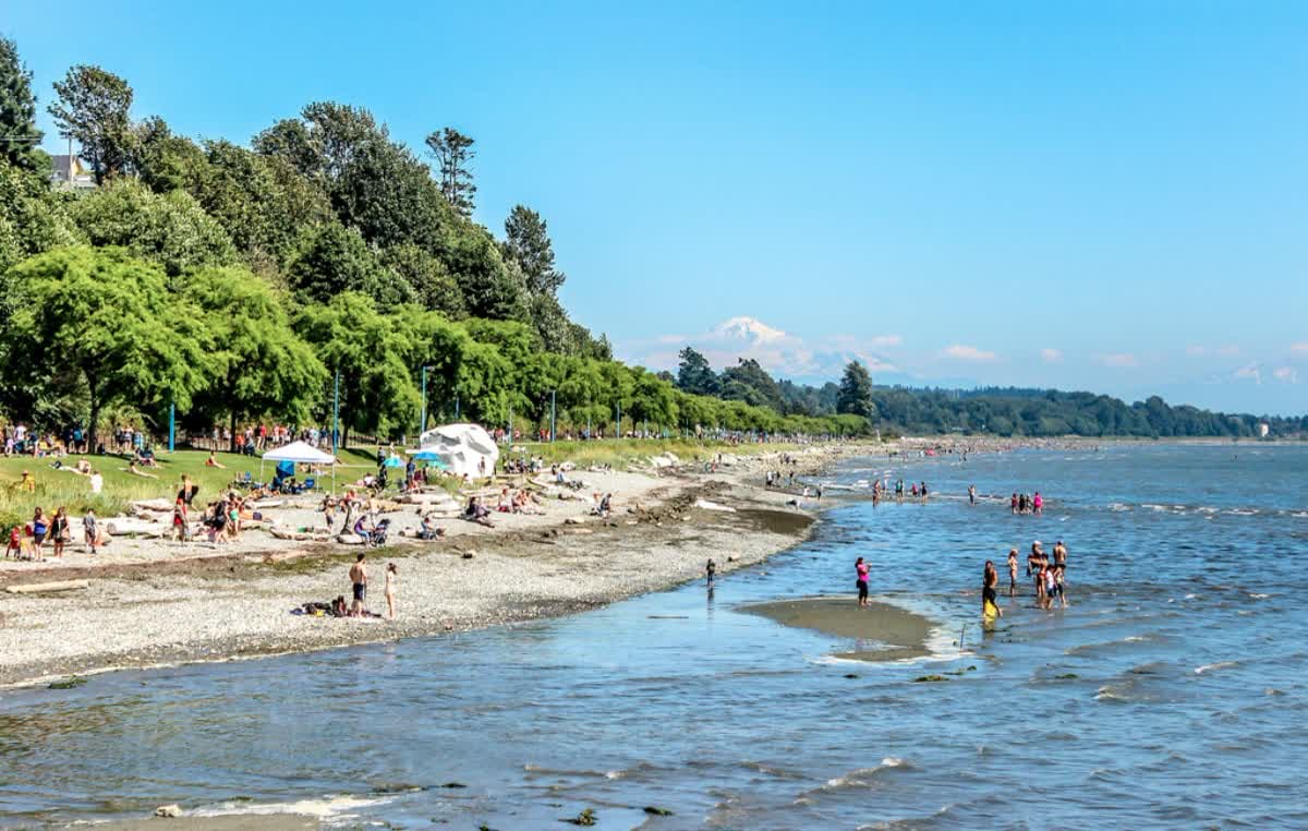 Summer day on White Rock beach